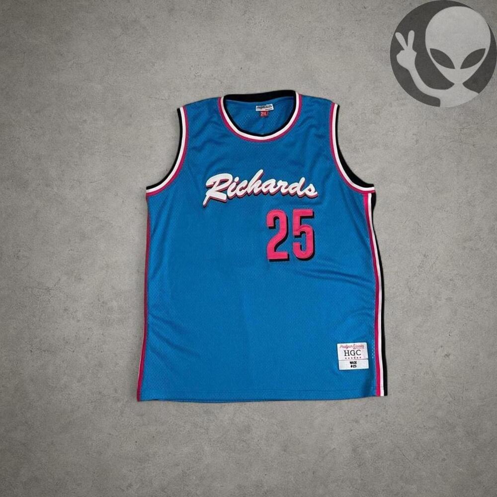 Headgear Classics Basketball Jersey Two Extra Large Blue Richards Dwyane Wade 25 - Picture 3 of 8